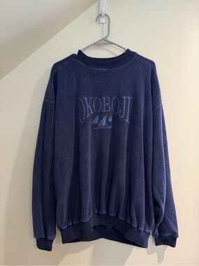 Vintage Embroidered Terrycloth Lake Okoboji Sailboat Crewneck